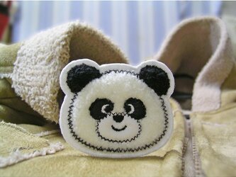 かわいいパンダ★もこもこワッペンの画像