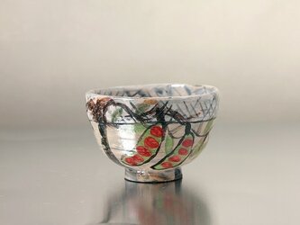 化粧泥絵のぐい吞み（金継ぎ）の画像