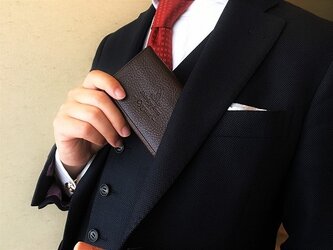 本革 カードケース "Cygnet"  シグネット チョコブラウンの画像