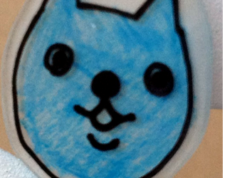 猫ピアス(青)の画像
