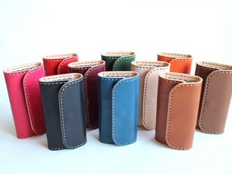 【受注生産品】4連キーケース 〜栃木レザー10色〜 イニシャル刻印無料の画像