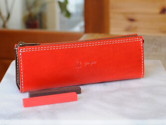 シンプルなファスナーペンケース　No.8　ブッテーロの画像