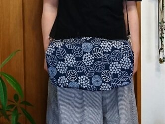 【レインカバー/紫陽花/紺色】クランポン軽量コンパクトケース用（Buffet Crampon B クラリネット用）の画像