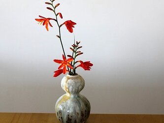No.kh-01　粉引灰流し花入の画像