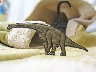 恐竜ブラキオサウルス★ダークグリーン★ワッペンの画像