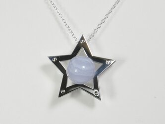 Sphere in the Star Pendant Silver BlueLaceAgate 星　ペンダント　の画像
