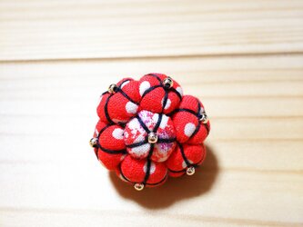 小型ペット用花のヘアゴムの画像