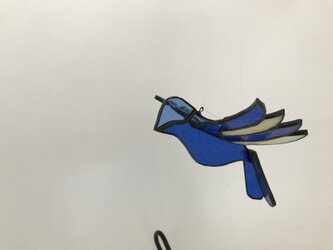 ステンドグラス　青い鳥の画像