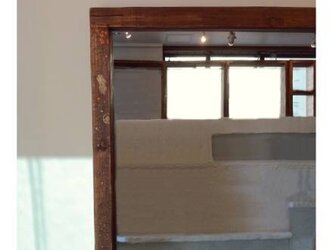数量限定　TM-3　鏡厚3mm 古材　大きな鏡　スタンドミラー　大きい鏡　姿見　壁立て掛けミラー　鏡　美容室　店舗　自宅の画像