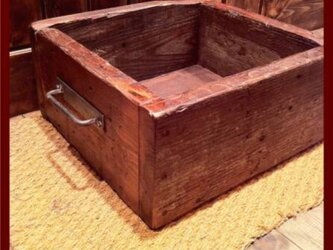 数量限定　OWB - 40　古材 アンティーク ボックス アイアン 木箱 収納 取手　ビンテージ　多目的箱の画像