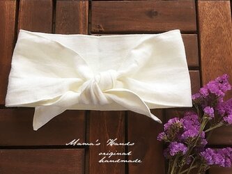 保冷剤 リネン オフホワイト 東炊き 夏 快適 冬 カイロ エコ スカーフ ネッククーラーの画像