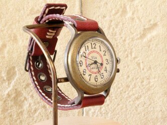 手作り腕時計　Via Latina(レトロRed & Red)の画像