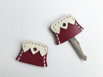 手縫い　富士山のキーカバー 赤の画像