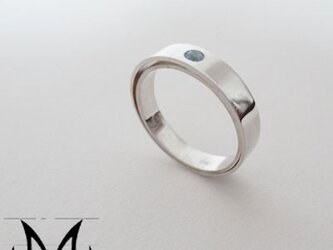 Interspace Ring (Wide)：銀９２５ブルートパーズリ（御影宝飾工房）の画像