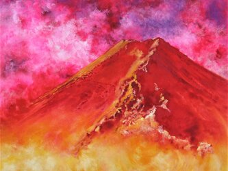 天地躍動(赤富士)の画像