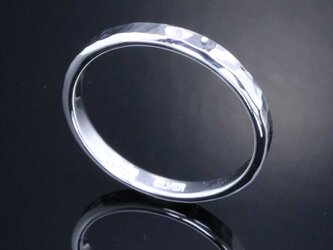 指輪 メンズ レディース : 丸鎚目リング 3mm幅 4～27号の画像