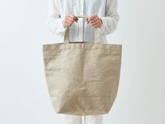 【再入荷】リネン帆布のトートバッグ（M2）の画像