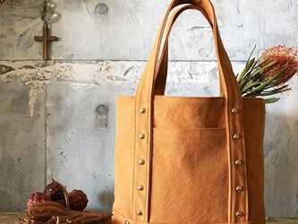 canvas tote bag medium (camel)の画像