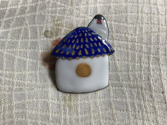 家と文鳥 ピンバッチの画像