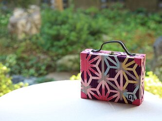 麻の葉のはこかばん（小）紫の画像