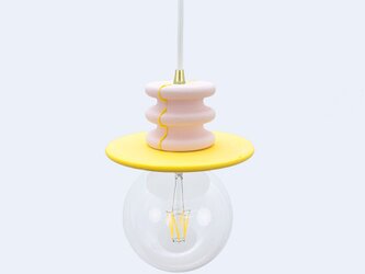 ピンクイエローペンダントランプ Frutti Lamp LED電球有りの画像