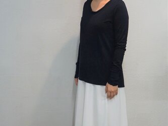 藍染　長袖カットソーの画像