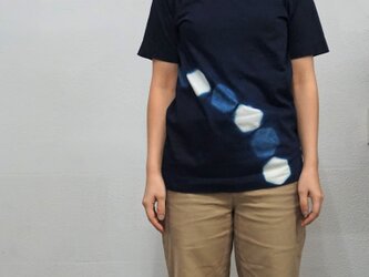 藍染　Tシャツ　六角　size1の画像