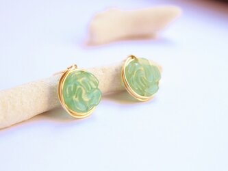 Green　Rose　Wire　ピアスの画像