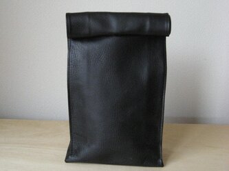 ブラックL：紙袋のような革袋”Sack”（オイルヌメ）の画像