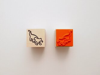 ＜ゴム製スタンプ＞こいぬ「ふりふり」の画像