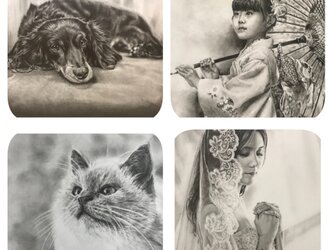 【肖像画】細密鉛筆画（オーダー）・Ａ４サイズ～の画像