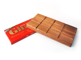 木で作った　板チョコ専用木製ケースカバーの画像