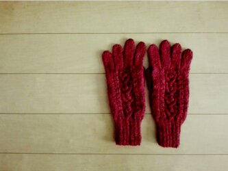 ダークレッドの手袋の画像
