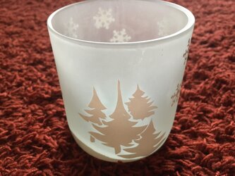 ホワイトクリスマスグラスー森の画像
