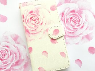 バラ スマホケース 手帳型 【受注生産】アンドロイド iPhoneケース 花柄の画像