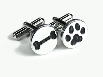 【犬の肉球カフスボタン】犬好きさんにオススメ / おしゃれな男性へのプレゼントにもの画像