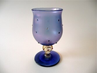 ドット・ワイングラス(青紫)の画像