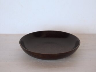 栗黒漆深皿6寸の画像
