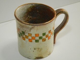 百色（ももいろ）象嵌　マグカップ　市松の画像