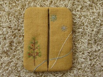 手刺繍・ぽけっとティッシュケースの画像
