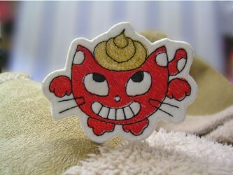 うんち猫★刺繍ワッペンの画像