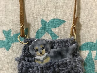七宝 犬 ピンバッチネックレス ダックスの画像