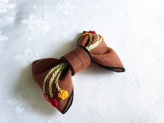 在庫処分SALE 畳縁のおりぼんバレッタ(いろいろ)の画像
