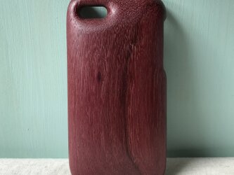 【受注制作】木製iPhoneケース（パープルハート・木目入り）の画像