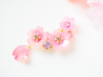 花便り桜のブローチの画像