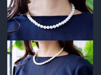 貝パール8ｍｍ・40cm一連ネックレス　～Eireneの画像