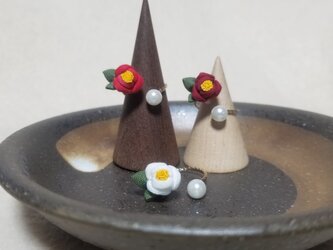 雪椿リング ＊つまみ細工＊の画像