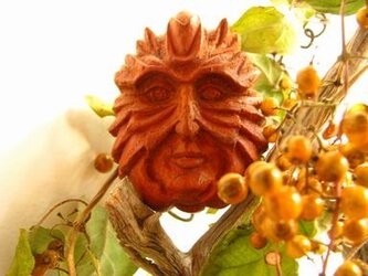 グリーンマン(木彫り)の画像