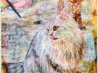受注制作/動物肖像画(猫や犬や鳥など似顔絵)承ります。[画材：キャンバス/油彩](オーダー)の画像