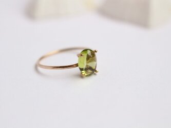 宝石質ペリドット　オーバル　Ring　Silver／14KGF／K18　